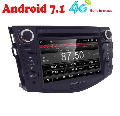 Best 7" Car GPS Navigation For Toyota RAV4 1.6GHz Double 2 DIN Quad Core Android 7.1 Car DVD Player Multimedia Head Unit 5