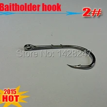 2016HOT! Рыболовные Крючки baitholder Размер крючков: 2#, Количество: 50 шт./партия Профессиональный колючий крючок