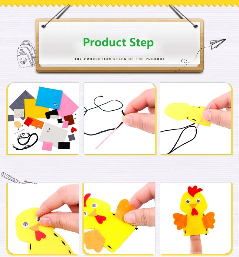 5 шт. животные/профессиональные поделки ткань мультфильм животное ручная марионетка игрушка детский сад креативный Интеллектуальный