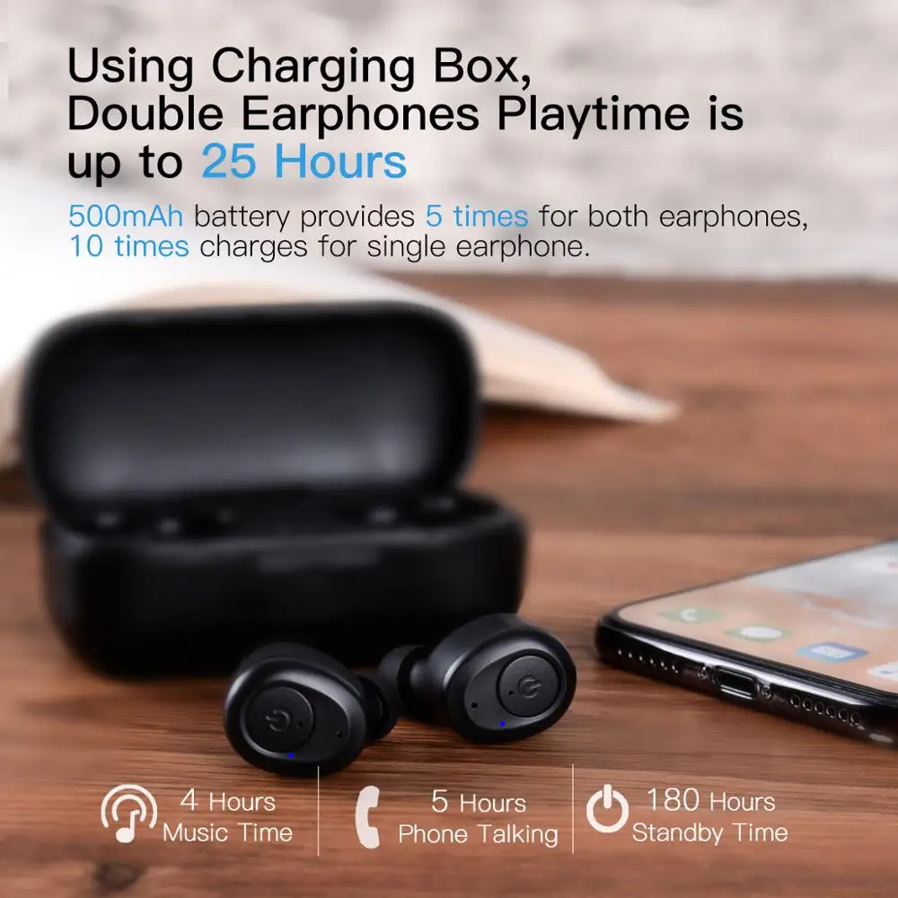 Wavefun X Pods 2 настоящие беспроводные наушники Bluetooth 5 0 AAC IPX5 Водонепроницаемый чехол