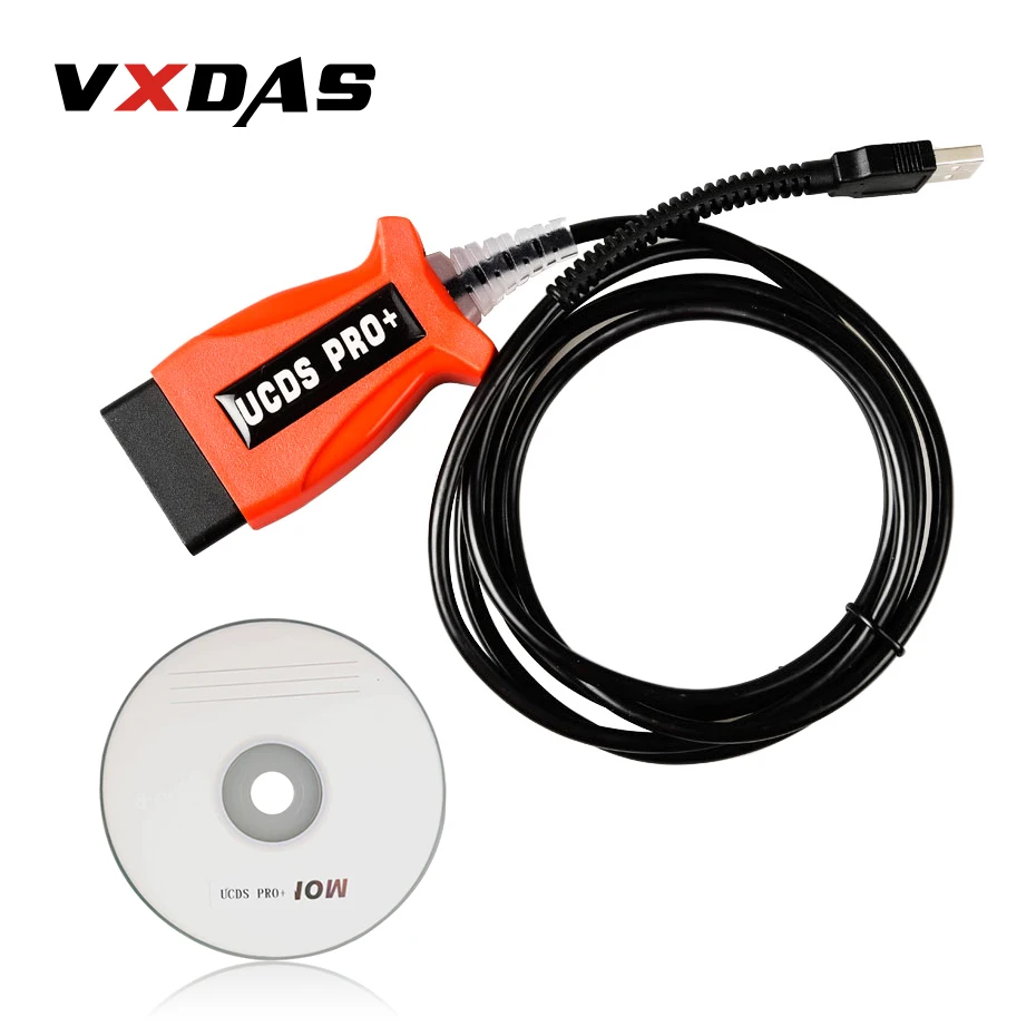 VXDAS ucd Pro + OBD2 сканер/V1.26.008 заменить код читателя VCM II ucd Авто/автомобиля диагностический инструмент для Ford адаптер OBD кабели