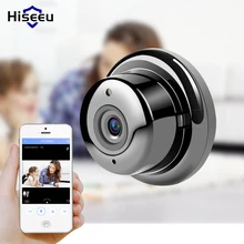 Hiseeu мини рыбий глаз ip-камера wifi 720 P день ночное видение 360 градусов Панорама домашняя камера безопасности cctv Wi-Fi детский монитор аудио