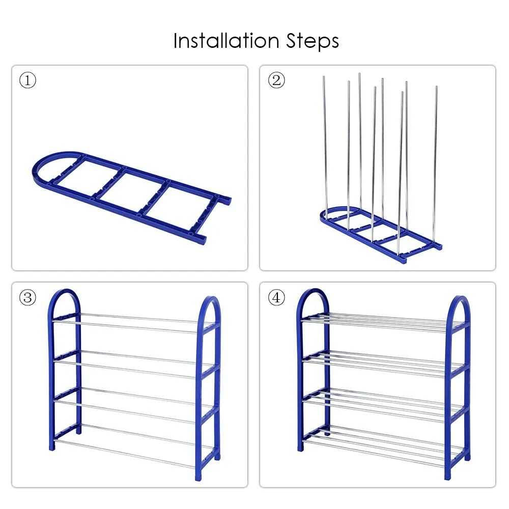 4 ярусная полка для обуви обувь Подставка-Башня Органайзер шкаф с полками для домашнего легко собрать обувная стойка подставка-держатель в виде ракушки