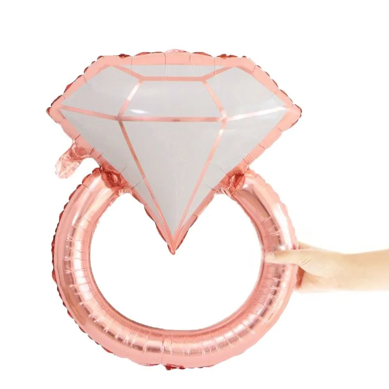 

Rose Gold Diamond Ring Foil Balloon Rose Gold Bride Love Balloon Helium Balloon Bridal Shower Wedding Engagement Decoration