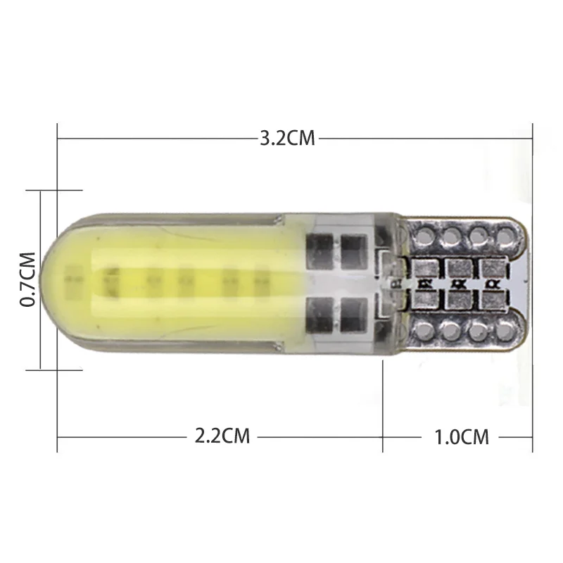 Hlxg 10 шт. t10 led w5w 194 168 силиконовый COB авто Сторона Клин чтение купол номерной знак