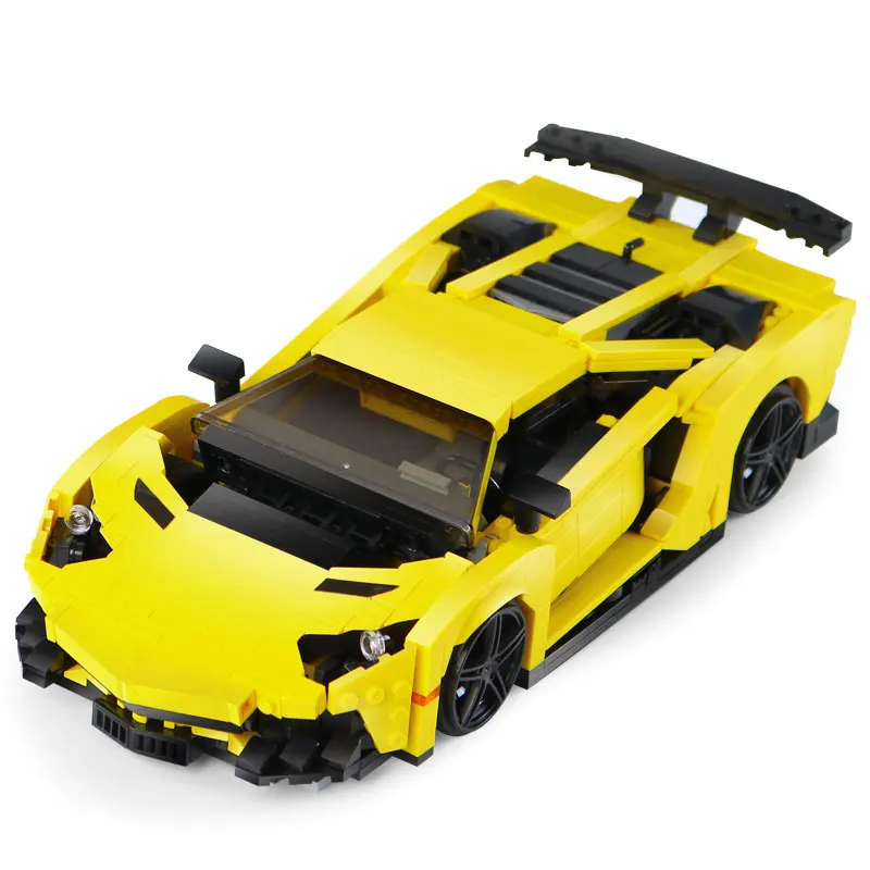 

XingBao 03008 924Pcs Creative MOC Technic Series The Yellow Flash Racing Car Set Educational Building Blocks Bricks Toys Model