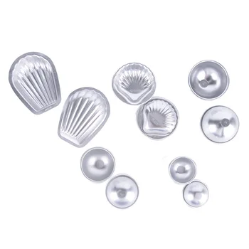 

10Pcs Bath Bomb Mold For women girls bath Silver Color 3D Scallop Shell Ball Bath Bomb Mold Aluminum Ball Sphere
