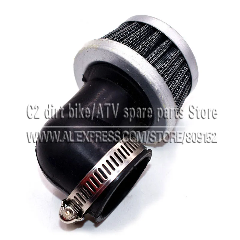 35mm Air Filter 90 degree right angle pod Wire mesh material for small dirt bike pit ATV Scooter use | Автомобили и мотоциклы