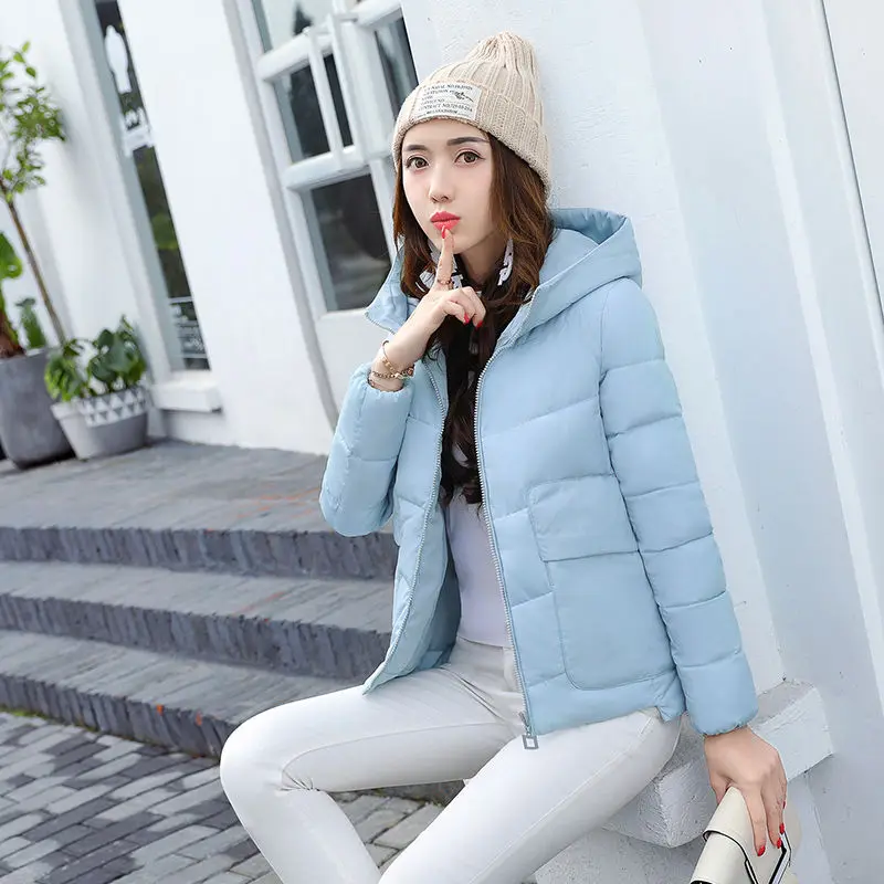 

2019 Fashion Hooded Winter Jacket Women Female Padded Jacket Jaqueta Feminina Inverno Short Outerwear Autumn Coat Parka C3702