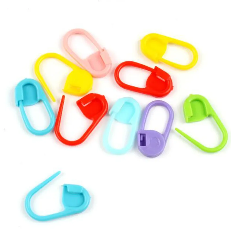 

100Pcs Colorful Plastic Knitting Crochet Locking Markers Crochet Latch Knitting Tools Needle Clip Hook DIY Hand Sewing Tool