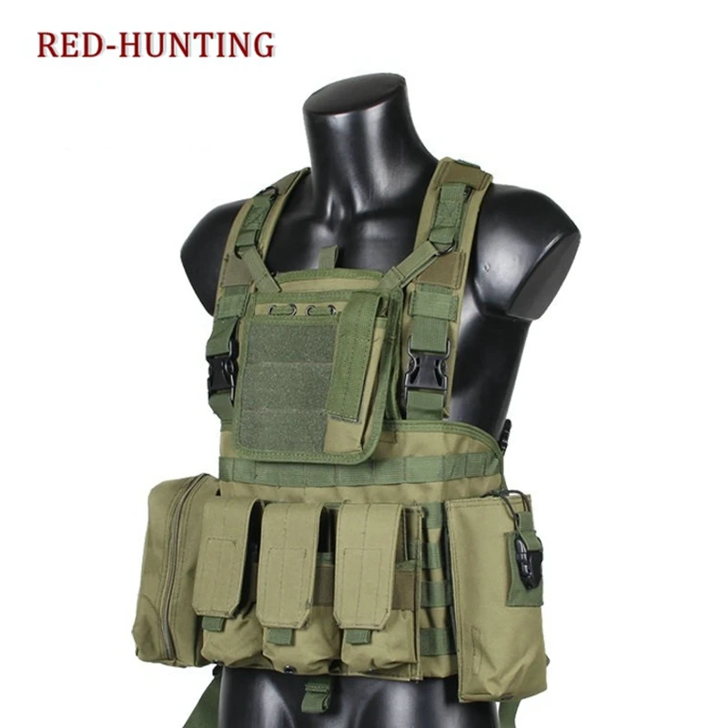 

Tactical RRV Chest Rig MOLLE Vest with four pouches