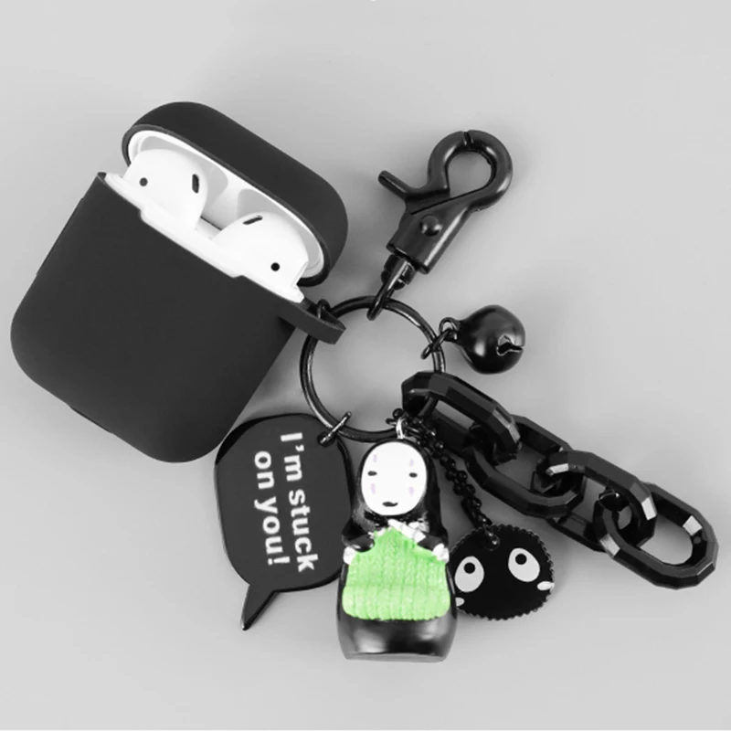 Милый японский мультфильм кукла силиконовый чехол для Apple Airpods аксессуары Bluetooth наушники коробка сумка гарнитура защитный чехол Брелок