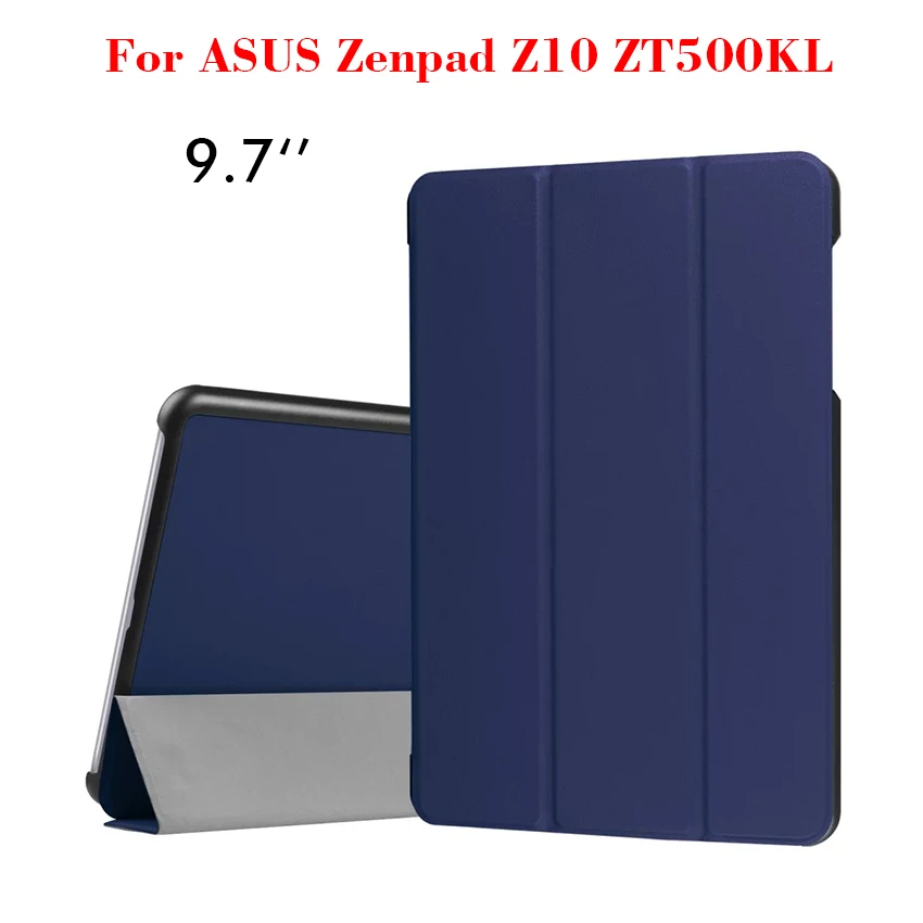 

PU Leather Case For ASUS Zenpad Z10 ZT500KL Flip Ultra-Slim Caster Smart Tablet Case Cover 9.7'' Protective Stand Shell Skin New
