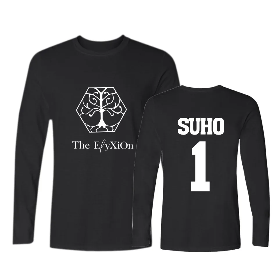 Футболки EXO Planet 4 The Elyxion с длинным рукавом для мужчин и женщин топы рубашки XIUMIN SUHO