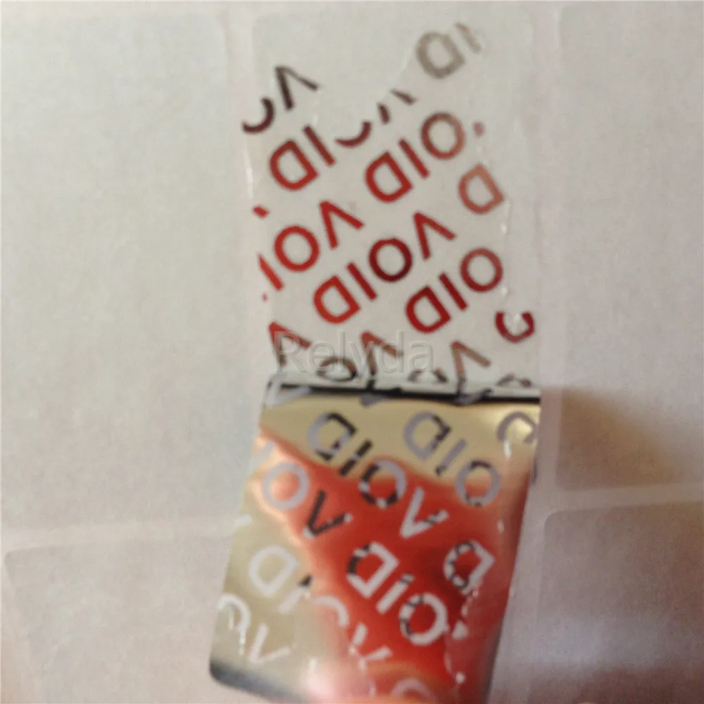 사용자 정의 인쇄 실버 VOID 라벨 변조 방지 보안 포장 스티커, 전기 포장 도장 보증 태그, 30x15mm, 500 개