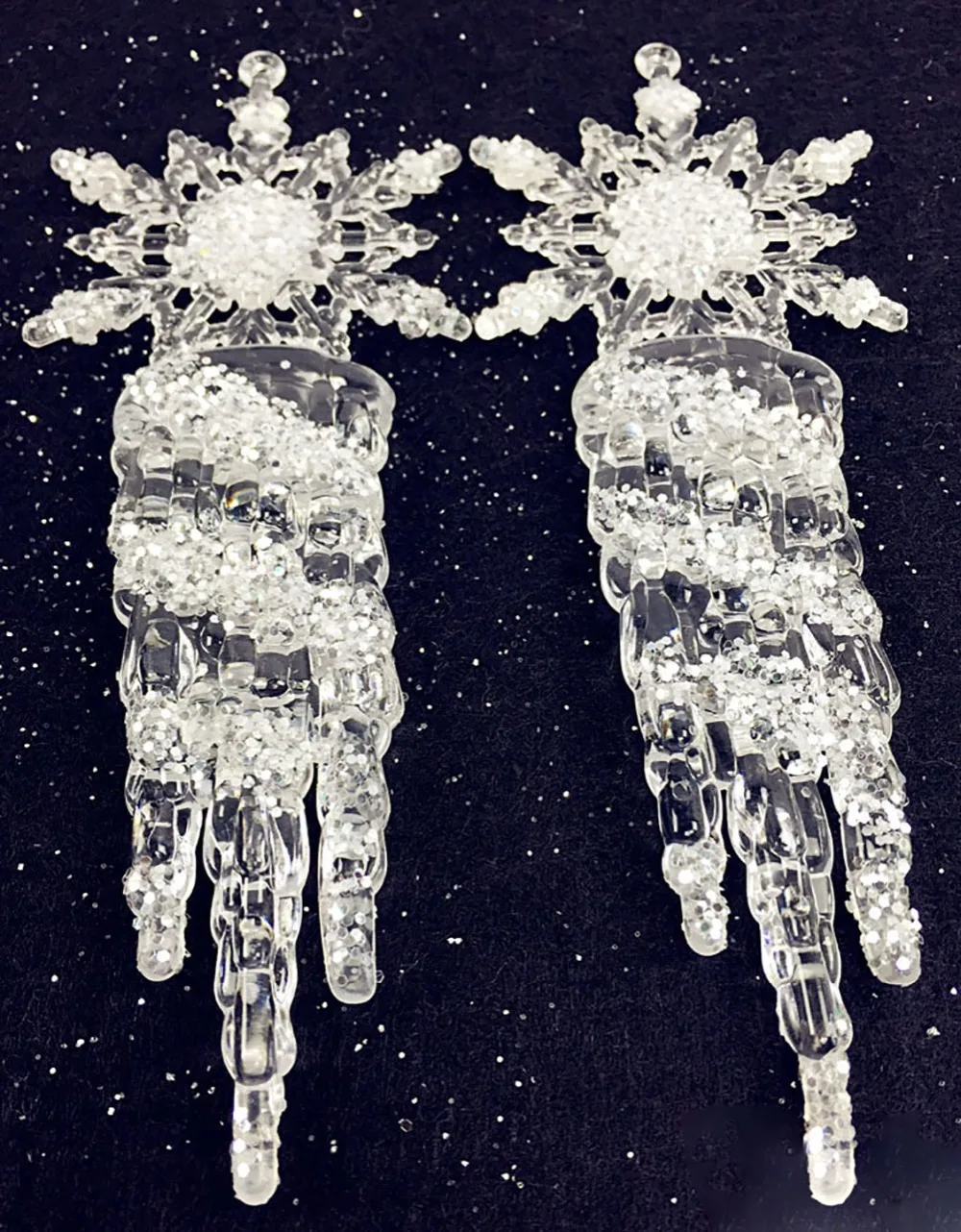 Clear Acrylic Hanging Icicles Ornaments For Christmas Tree Parties Decorations Seasonal Ornaments Home Garden