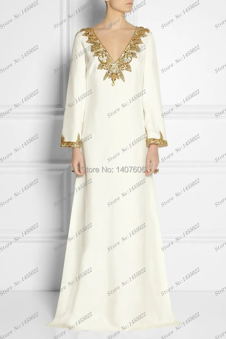 white and gold abaya