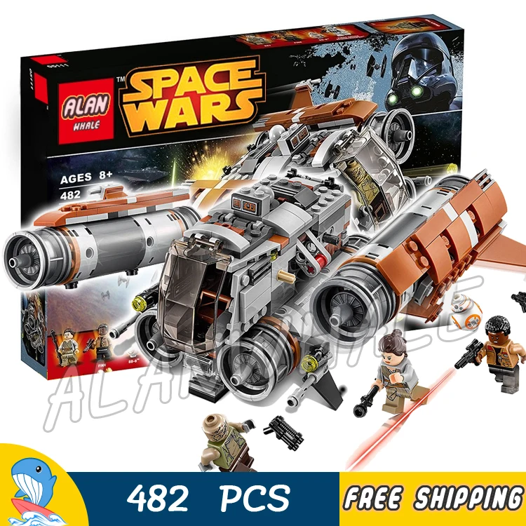 

482pcs New Space Wars Jakku Quad Jumper 05111 Model Building Blocks Teenagers Toys Kit Set Bricks Rey Finn Compatible With lago