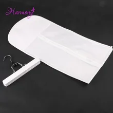 10sets White and black zipper hanger hair extension packaging suit case bag for weft hair extensions
