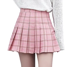 Harajuku клетчатая мини-юбка плиссе винтажная опрятная школьная юбка с высокой талией милый корейский стиль каваи ветер Косплей килт юбки для женщин