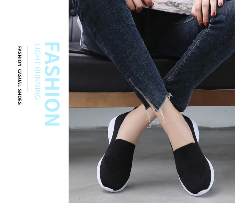 2019 Spring women flat sneakers shoes women Breathable Mesh flat shoes ballet flats female slip on flats loafers shoes (7)