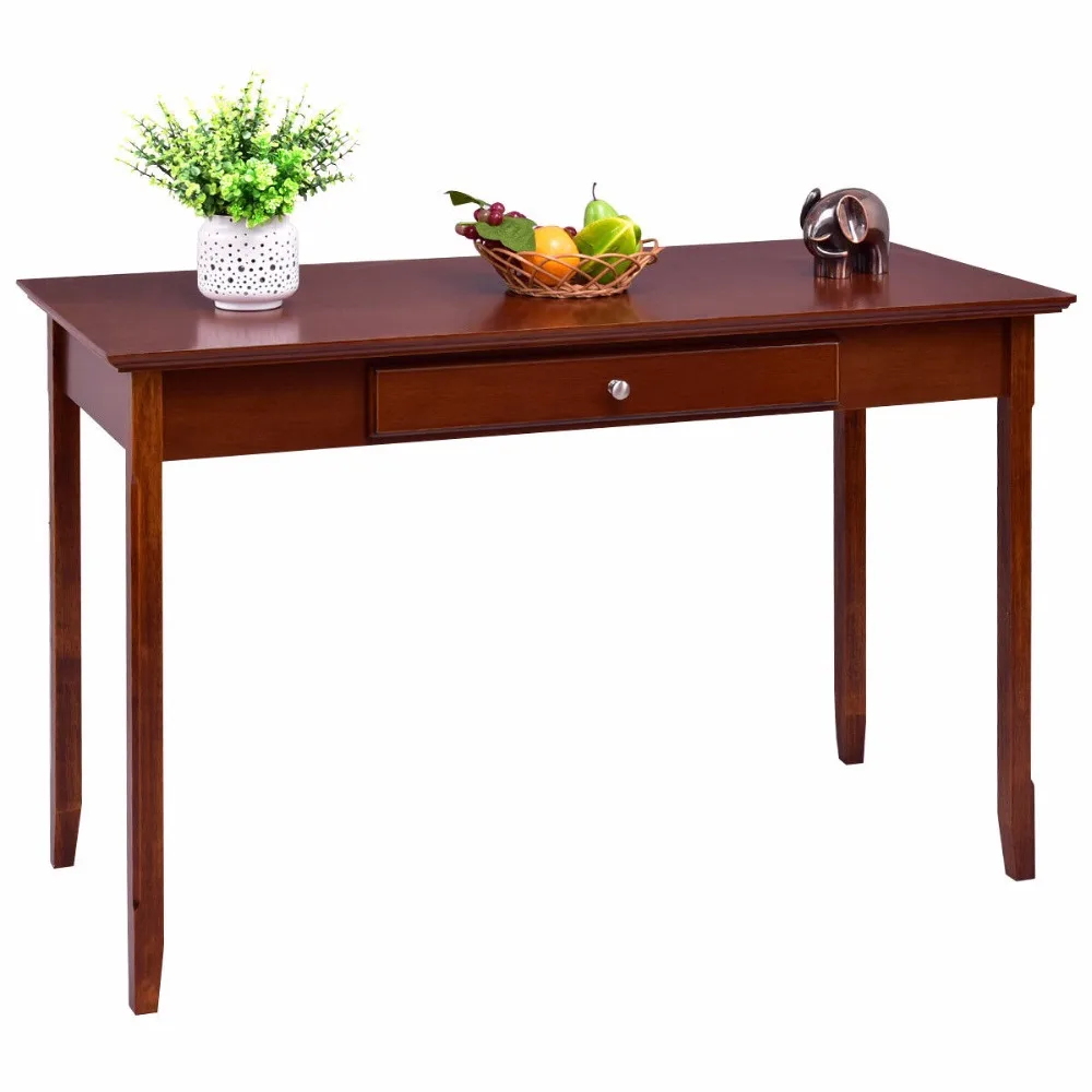 Goplus Wood Console Table Student Writing Desk With One Drawer Goplus Wood Console Table Student Writing Desk With One Drawer Entryway Living Room Furniture Office Home Modern Tables Hw56277