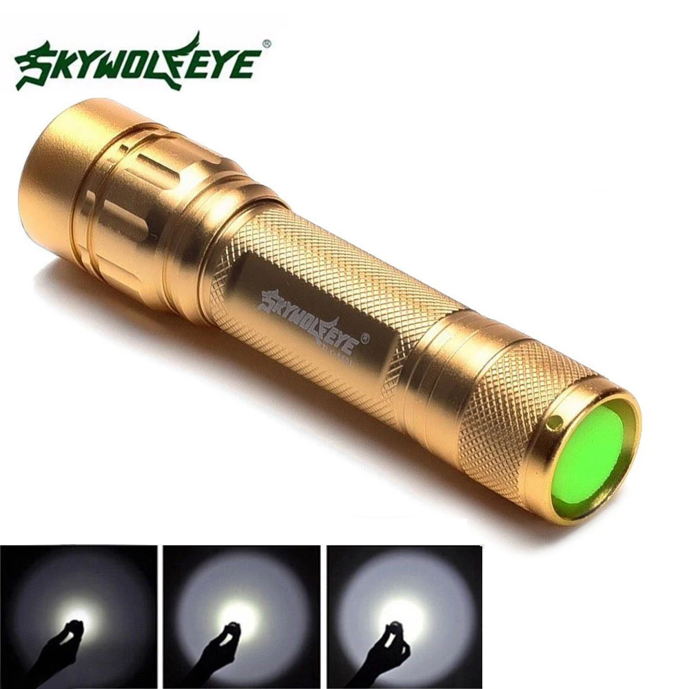 SKYWOLFEYE Zoomable LED Flashlight Torch Waterproof 500Lm 3 Mode XPE Q5