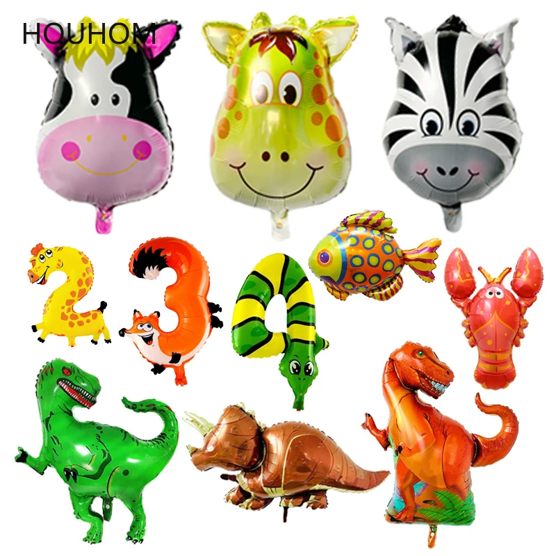 

Animal Balloons Jungle Safari Party Baloon Number Balloon Jungle Party Animal Ballon Babyshower Birthday Party Decorations Kids