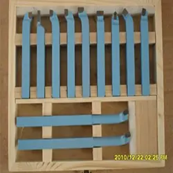 10*10 мм 11 шт. прецизионный твердый сплав токарный инструмент, токарный инструмент наборы резак, режущие инструменты с деревянным чехлом