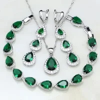 Water-Drop-Green-Emerald-White-Topaz-Women-925-Sterling-Silver-Jewelry-Sets-Wedding-Earrings-Pendant-Necklace.jpg_200x200