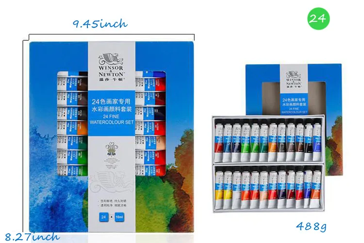 24 cores winsor newton conjunto de pintura