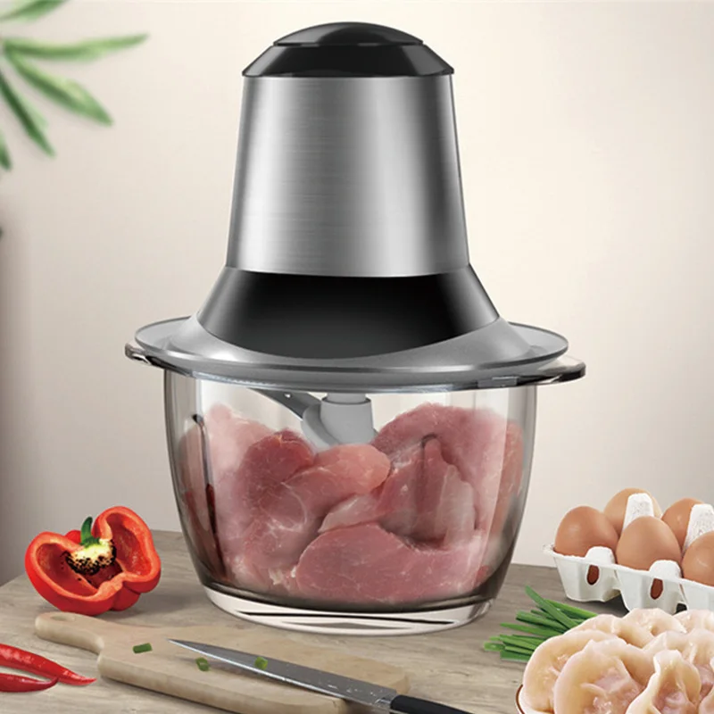 Household Food Processor Meat Kitchen Blender Stainless Steel kitchen tools Meat Grinder Chopper Electric Mincing Machine