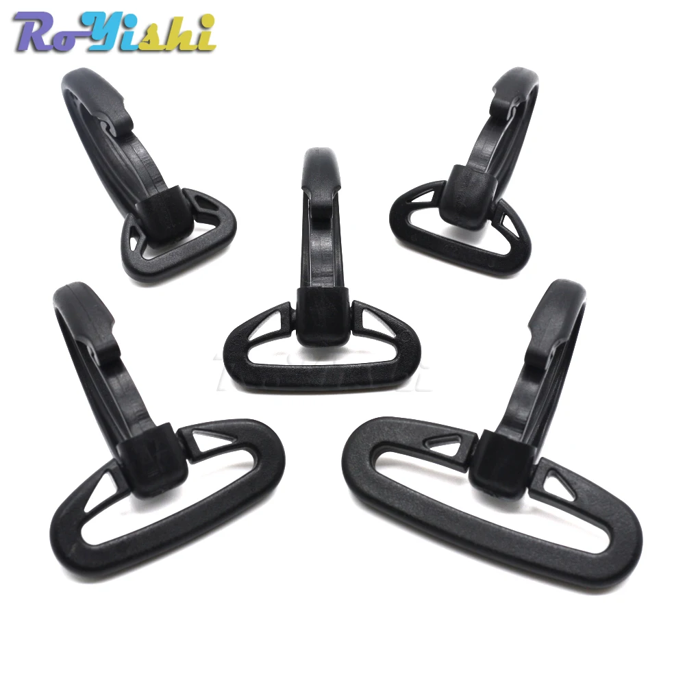 

Heavy Duty Plastic Snap Hooks for Weave Paracord Lanyard Backpack Straps Black