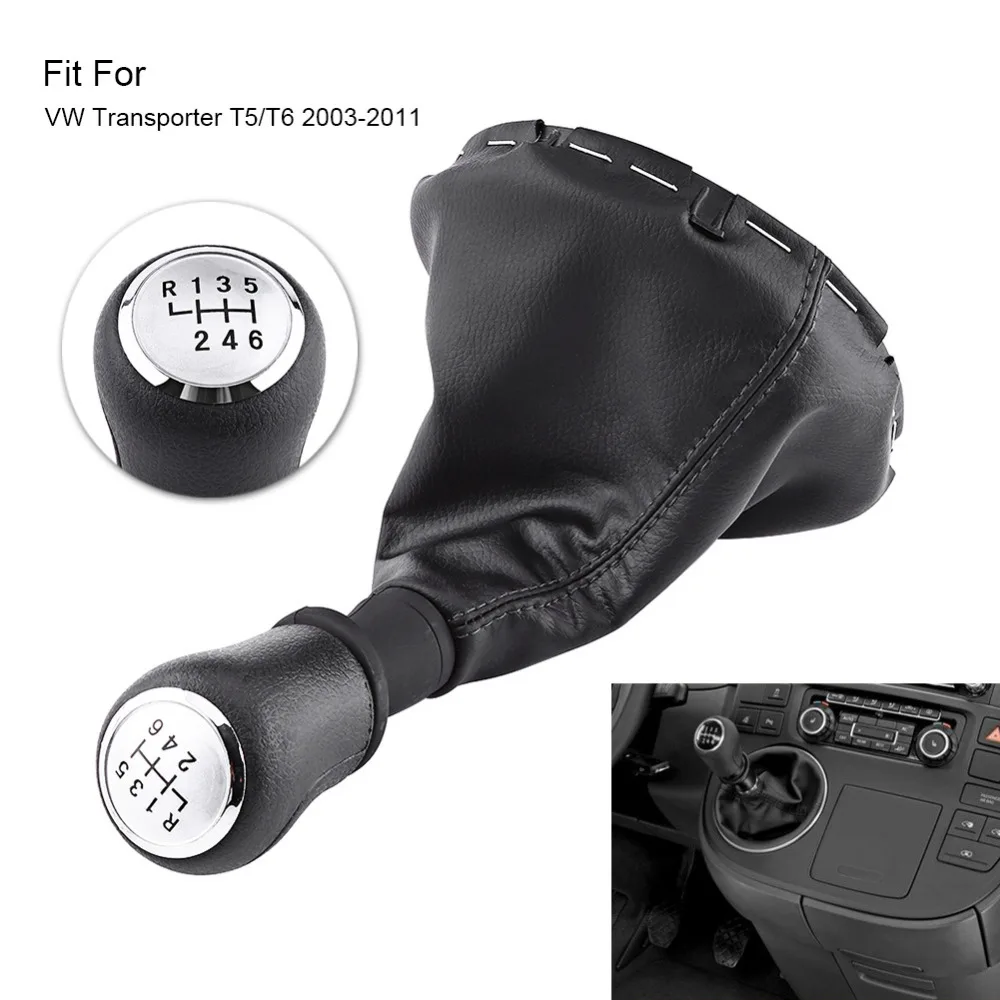 

6 Speed Car Gear Shift Knob Gearstick Gaiter Boot Kit For VW Transporter T5 / T6 (2003-2011) Car-Styling