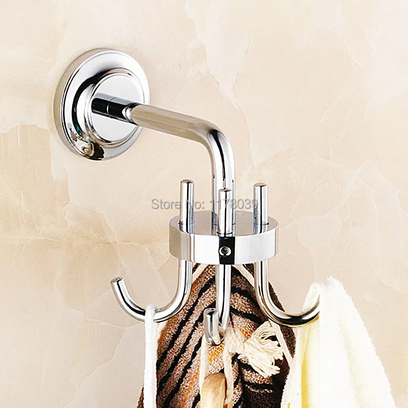 Bathroom Gold/chrome coat hook,European style creative Multifunction