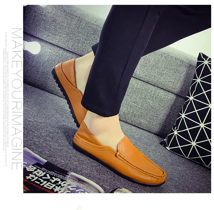 Size 36-44- Men's Shoes- Fashion Brand Men's Love Shoes- Spring Autumn- Soft Shoes Men's Leather -Walking Shoes- Leisure Driving Men's Flats (6)