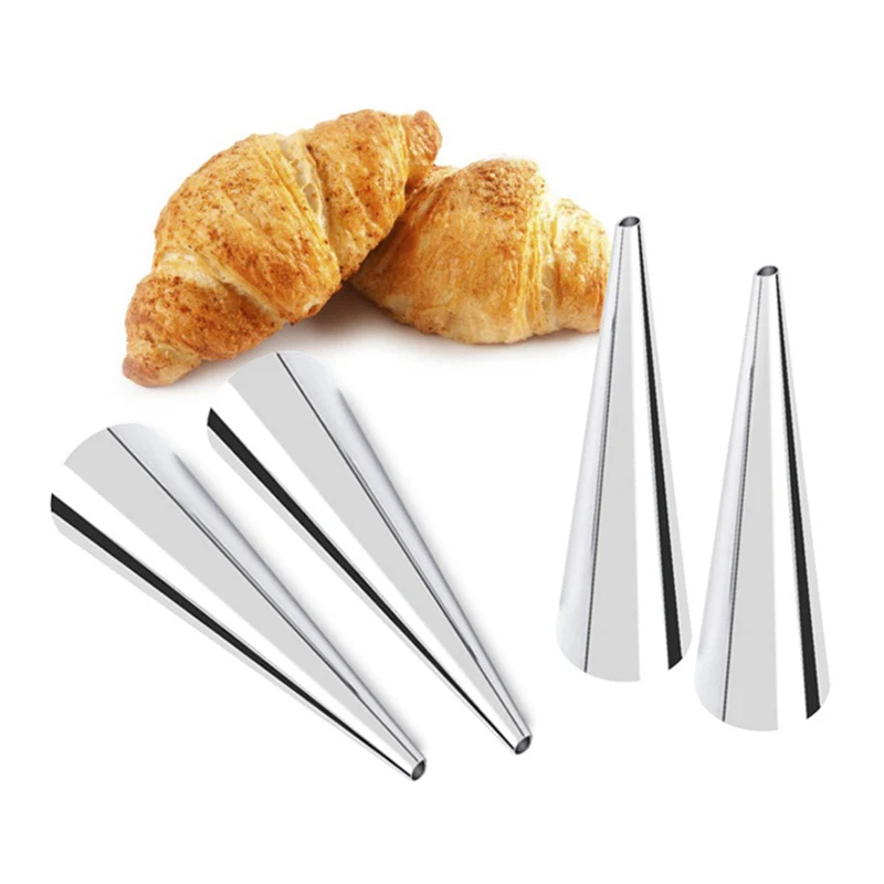 

5Pcs/lot Spiral Cones Horn Molds Pastry Roll Cake Baked Croissants Tubes Bread Cookie Dessert Making Kitchen Baking Tool