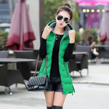 Autumn Winter Vest Women Waistcoat Female Sleeveless Jacket Hood