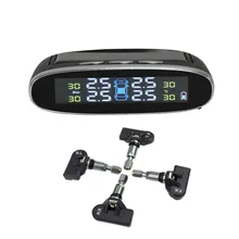 Датчик температуры и давления в автомобильных шинах Система мониторинга Солнечная USB Двойная зарядка Встроенный датчик 4 интегрированных датчика s