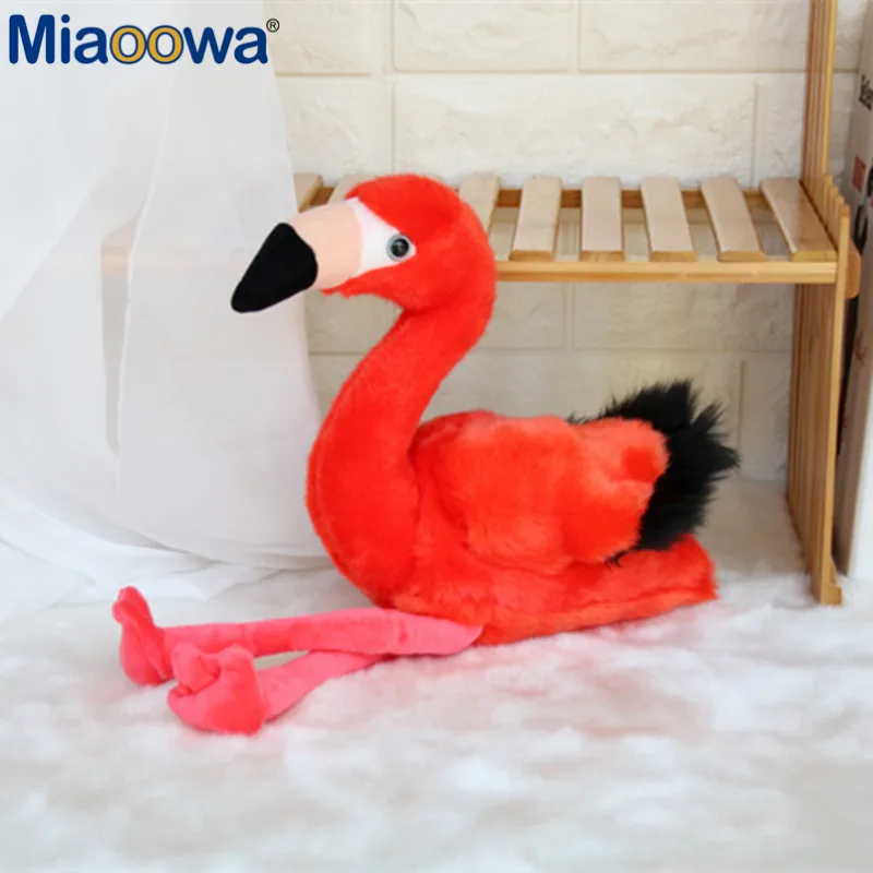 

Miaoowa 1pc 35CM Simulation Red Flamingo Plush Toy Stuffed Cute Wildlife Bird Soft Toy Collection for Birthday Gift Car Decor