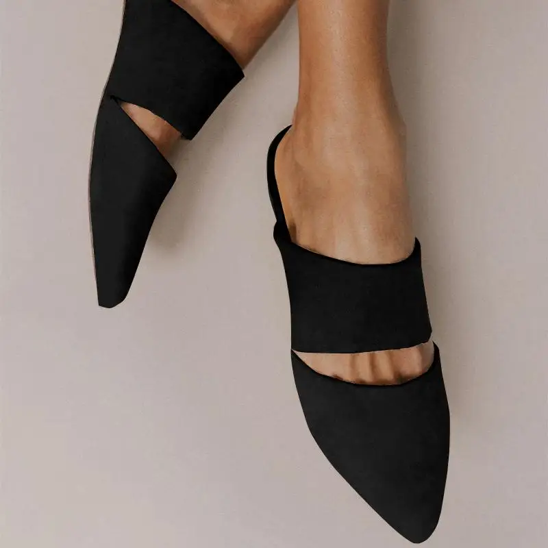 Женская обувь на плоской подошве zapatos mujer тапочки с острым носком для девочек
