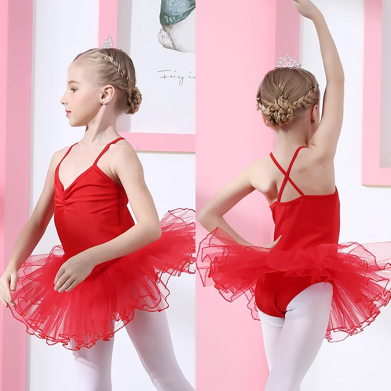 Leotardo Para Gimnasia Y Ballet De Algodón Para Niños, Vestido De Ballet De Manga Corta, Ropa Para Baile Tutú Y Bailarina - Historial De Precios Y