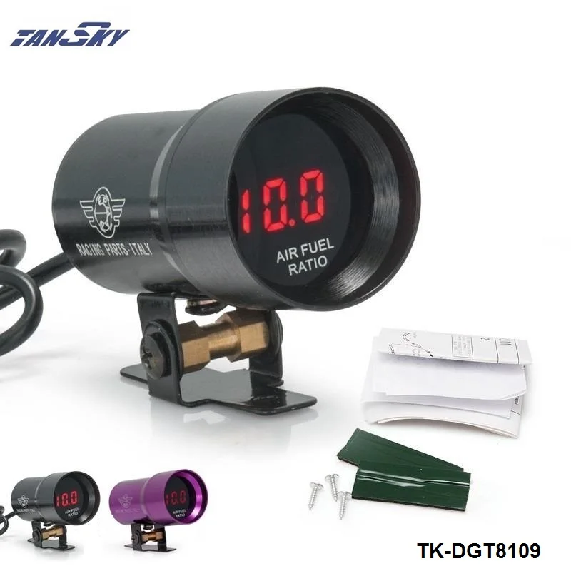 TANSKY- 37mm  MICRO DIGITAL SMOKED AIR/FUEL RATIO GAUGE 3-4-6-8 CYLINDER ENGINES For FORD MUSTANG V8 AT 97-04 TK-DGT8109
