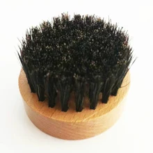 Горячая круглый деревянный кабан щетка из голландсокого дерева портативный Мужской Бороды расческа в форме усов щетка для бритья уход за лицом инструмент для чистки волос 100 шт