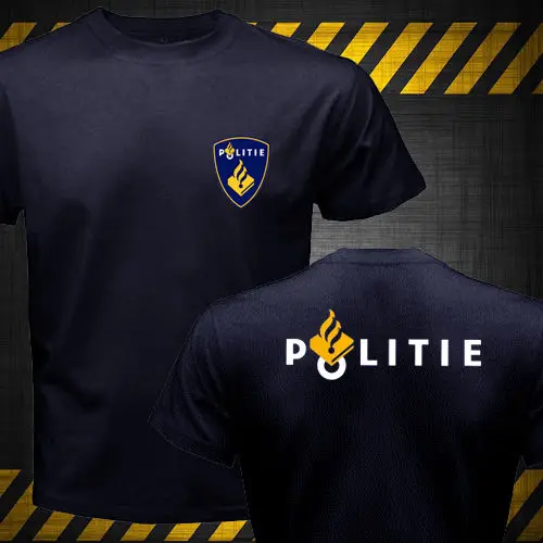 Новая голландская полиция Нидерландов Politie Special Swat блок черная хлопковая футболка на заказ высокого качества мужские и женские модные летние топы - Цвет: Men navy blue no2