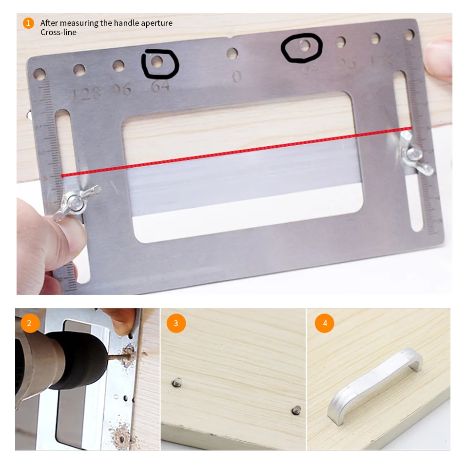 Hinge Hole Drilling Guide Locator Woodworking Tools Wood Jig Hole Opener Power Tools Accessoires Herramientas Para Carpinteria