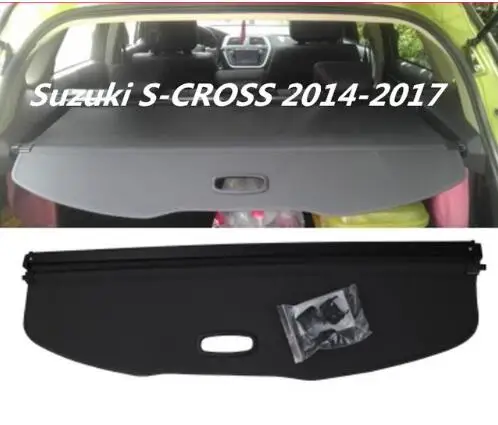

High Qualit Car Rear Trunk Cargo Cover Security Shield Screen shade Fit For Suzuki S-CROSS 2014-2018 (Black,Beige) BY EMS