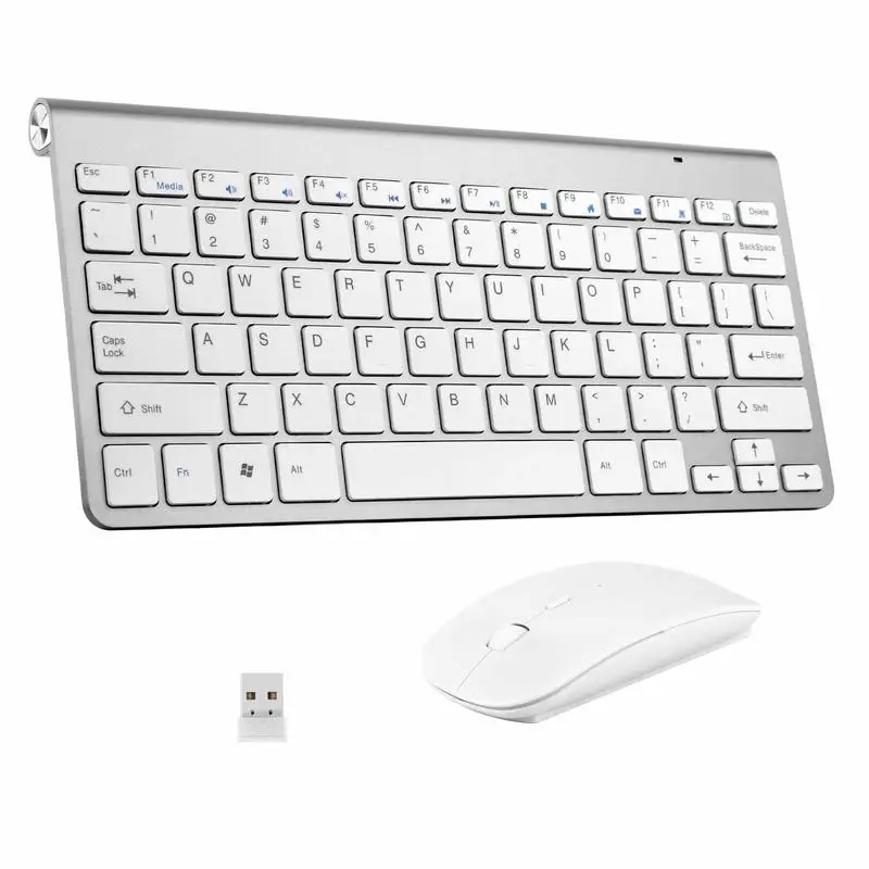 Портативная беспроводная клавиатура для Mac ноутбука ТВ приставки 2 4G мини мышь