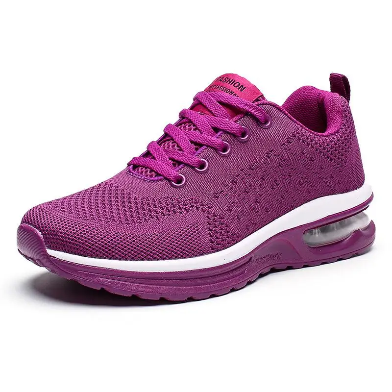 Модные корейские женские кроссовки; цвет красный, фиолетовый, черный; белые кроссовки из дышащего сетчатого материала; амортизирующая повседневная обувь для женщин; Basket Femme - Цвет: purple