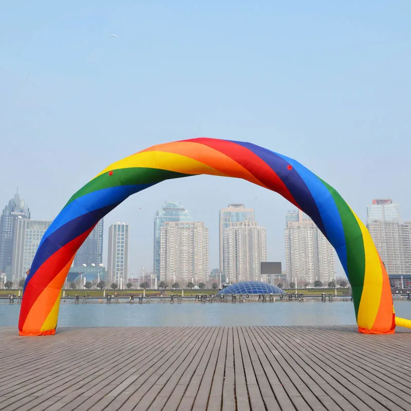 

49ft=15M inflatable Rainbow arch for Advertisement with Blower Party Supplies/Event Decorations 110v/220v